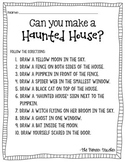 Haunted House (Halloween) Activity: Follow The Directions