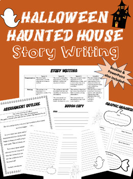 Preview of Halloween Haunted House Assignment | Story Writing Activity