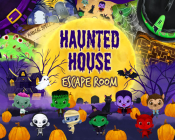 Preview of Halloween Haunted House Escape Room for Kids | DIY Escape Room Game