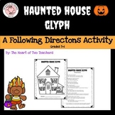 Halloween Haunted House Glyph - Printable holiday activity