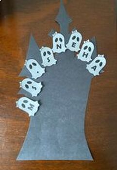 Preview of Halloween Haunted House Name Craft