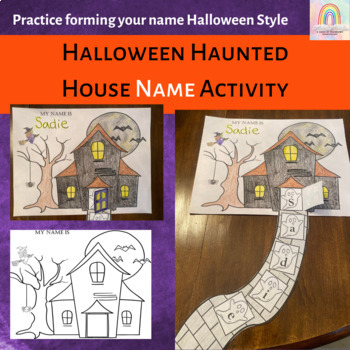 Preview of Halloween Haunted House Name Craft *Editable*