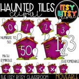 Halloween Clipart Haunted House Numbers Zero to Fifty and 