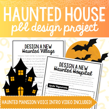 Preview of Halloween Haunted House Perimeter, Area, & Volume PBL Design Project
