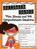 Halloween Haunts Mini Stories and WH Comprehension Questions