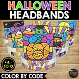 Halloween Headbands Color by Code Activity | Addition and 