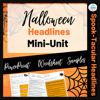 Preview of Halloween Headline Writing for Journalism, Team-Building, Current Events