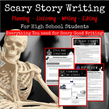 Preview of Halloween High School Activity | Spooky Story Writing