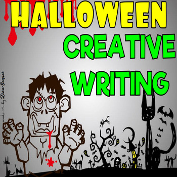 Preview of Halloween High School Creative Writing Prompts And Fun Activities