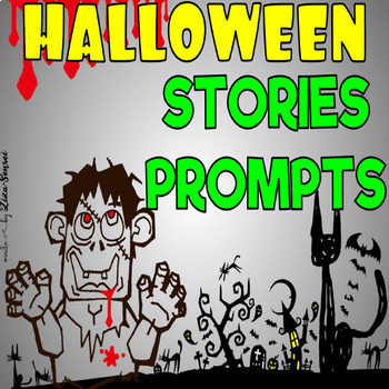 Preview of Halloween High School Fictional Text Analysis Reading Creative Writing Prompts