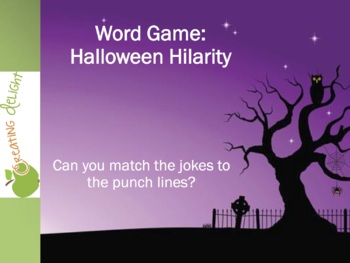 Preview of Halloween Hilarity- Word Game
