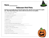 Halloween Hink Pinks Vocabulary Riddles