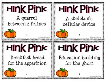 HALLOWEEN HINK PINKS HINKY PINKIES HINKITY PINKITIES Critical Thinking GATE