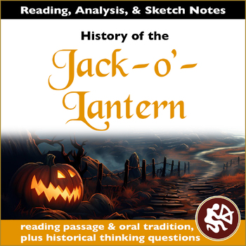 Preview of Halloween History Activity: Jack-o'-Lantern Story Reading & Sketch Notes