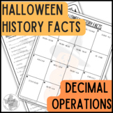 Halloween History Facts - Decimal Operations