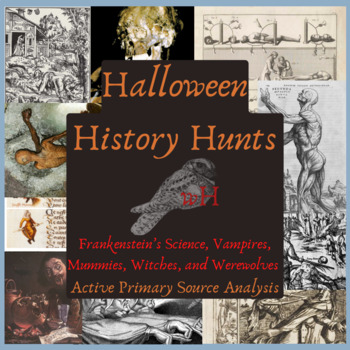 Preview of Halloween History Hunts! Vampires, Mummies, Frankenstein, Werewolves, Witches