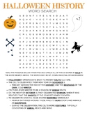 Halloween History Word Search