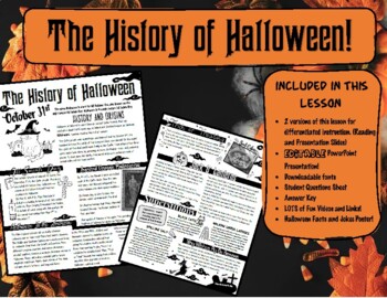 Preview of Halloween: History and Origins Lesson