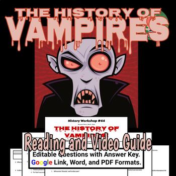 Preview of Halloween: The History of Vampires No Prep Lesson, Ted Ed Video, Puzzle, etc