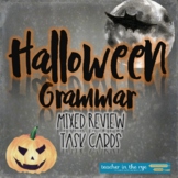Halloween Holiday Grammar Review Task Cards for Middle School