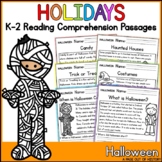 Halloween Holidays Reading Comprehension Passages K-2