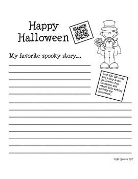 Halloween Homework Fun using QR Codes (School to Home Connections) by ...