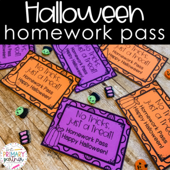 halloween homework pass