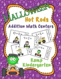 Halloween Hot Rods Addition within 10 Clip Cards Math Centers