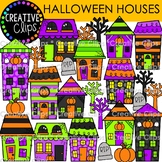 Halloween Houses {Halloween Clipart}