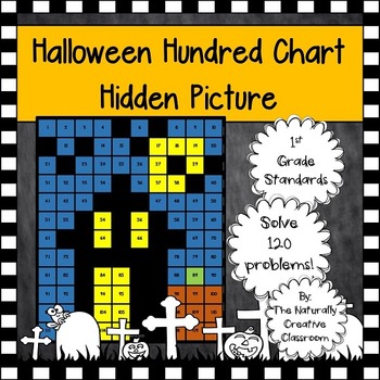 Preview of Halloween Hundred Chart Hidden Picture- 1st Grade Standards!