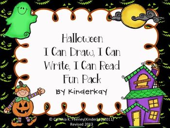 Preview of Halloween I CAN DRAW I CAN WRITE I CAN READ FUN PACK