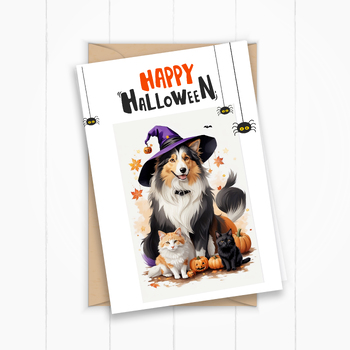 Preview of Halloween I Happy Halloween Card | PRINTABLE | Cute Halloween Printable Card