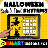 Halloween I SPY RHYTHM SYMBOL BOOM CARDS™ Music Game Rhyth