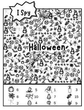 Halloween I Spy | Early Finisher Activity by MissesMaddie | TPT