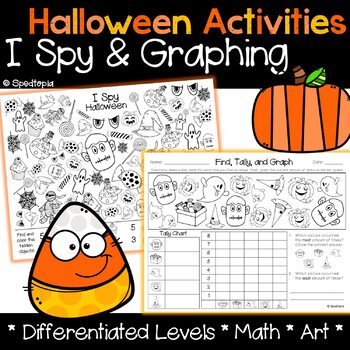 Preview of Halloween I Spy and Graphing