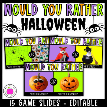Preview of Halloween Icebreaker Activity - Would You Rather Questions