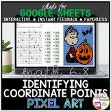 Halloween Identifying Coordinate Points Digital Pixel Art 