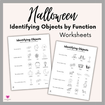 Preview of Halloween Identifying Objects by Function Worksheets for Speech Therapy