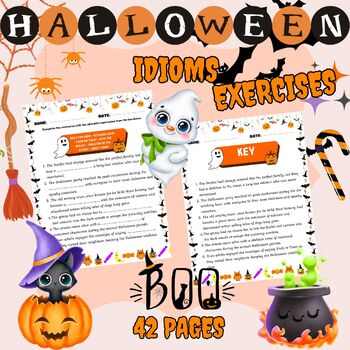 Preview of Halloween Idioms Exercises with Key: Fun and Educational Activities for All Ages