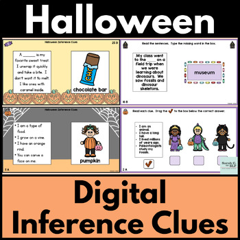Preview of Halloween Inference Clues or Riddles Digital Activities for Language Therapy