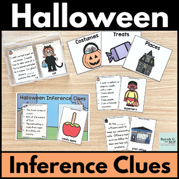Preview of Halloween Inference Clues & Vocabulary Printable Activities for Language Therapy