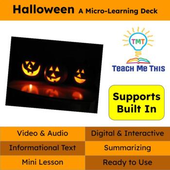 Preview of Halloween Informational Text Reading Passage and Activities