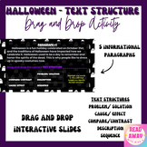Halloween - Informational Texts - Text Structure - Drag an