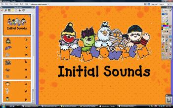 Preview of Halloween Initial Sound Flip Chart