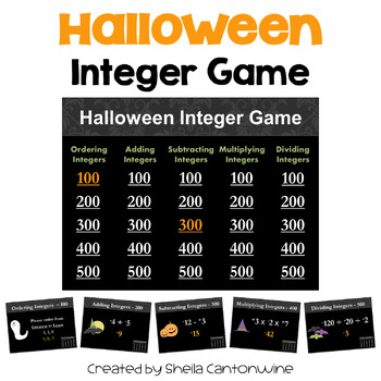 Preview of Halloween Integer Game