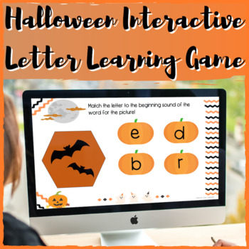 Preview of Halloween Interactive Alphabet Games - Game 2: Matching Letter to Sound