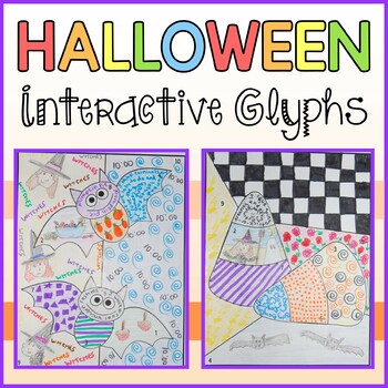 Preview of Halloween Interactive Glyphs | Art Activity + Writing