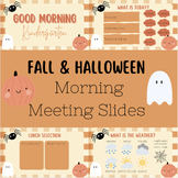 Halloween Interactive Morning Meeting Slides | EDITABLE