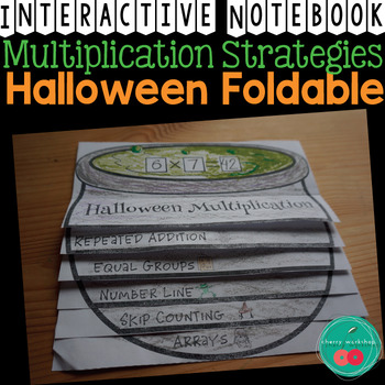 Preview of Halloween Interactive Notebook  Multiplication Foldable