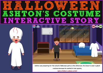 Preview of Halloween Interactive Story - Ashton's Costumes Boom Cards